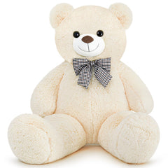 SNOWOLF life-size plush teddy, 120 cm tall, soft and safe for children.