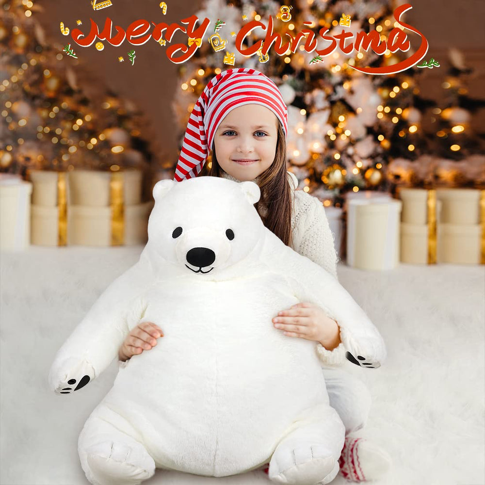 SNOWOLF Djungelskog Bear 80 cm hugged by child for imaginative play.