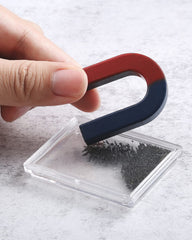 Sntieecr Labs Junior magnetism set iron filings box reveals patterns.