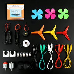 Sntieecr motors and bulbs with switches ready for circuit building