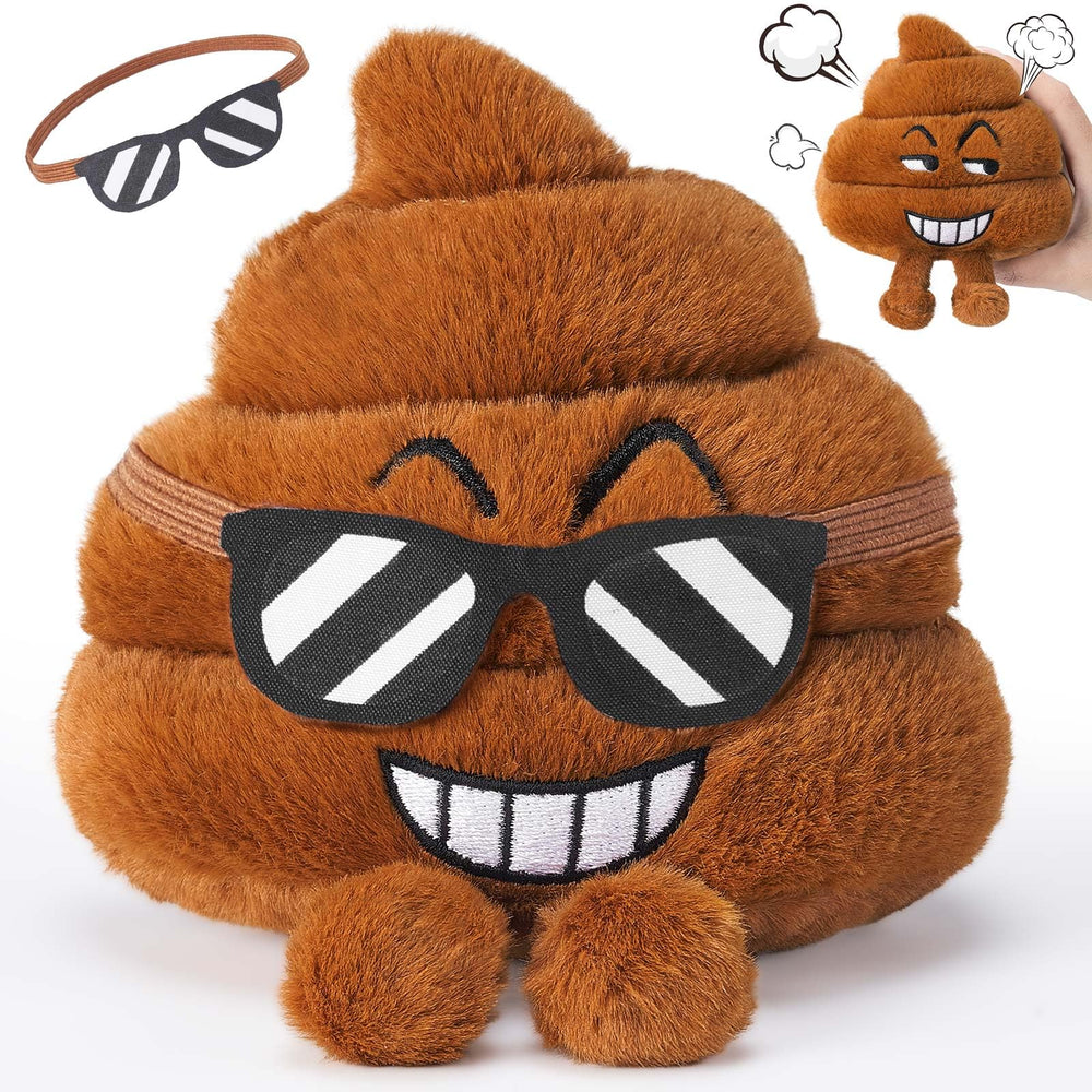 SnugBibble farting poop plush toy with soft fabric for cuddly fun and laughter.