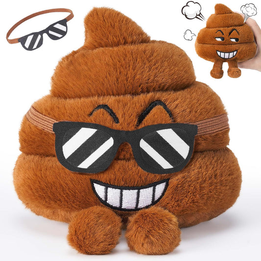 SnugBibble farting poop plush toy with soft fabric for cuddly fun and laughter.