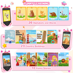 SNWIDA Kids Smart Phone with 32 GB card stores music and videos.