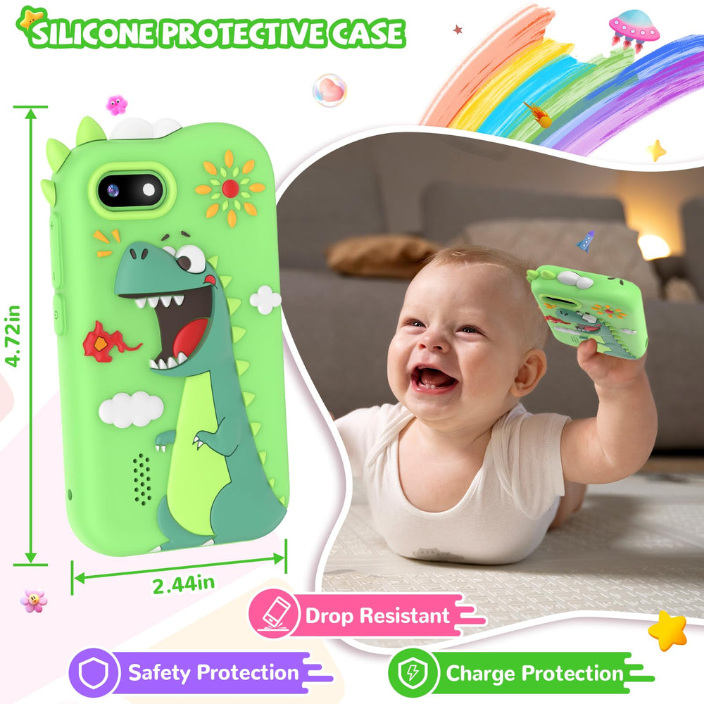 Durable silicone case protects the SNWIDA phone during play.