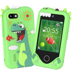 SNWIDA Kids Smart Phone green front view, ideal for playful photos.