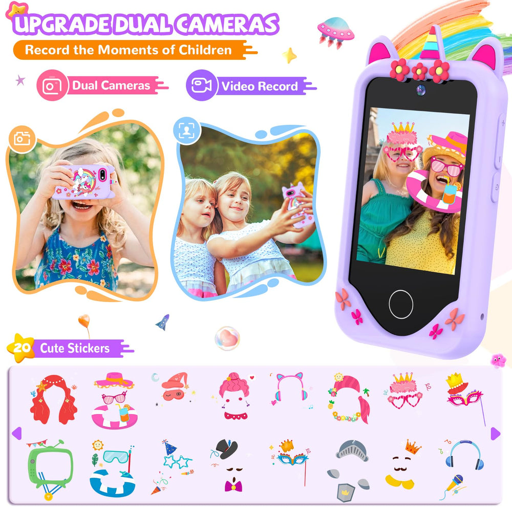 SNWIDA kids smartphone purple video player for bedtime stories and videos