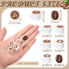 Soaoo mini coffee beans 50pcs add realistic detail to dollhouses or jewelry projects
