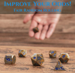 Soar Forge pharaoh ruins gold-blue dice deliver balanced results for fair gameplay.