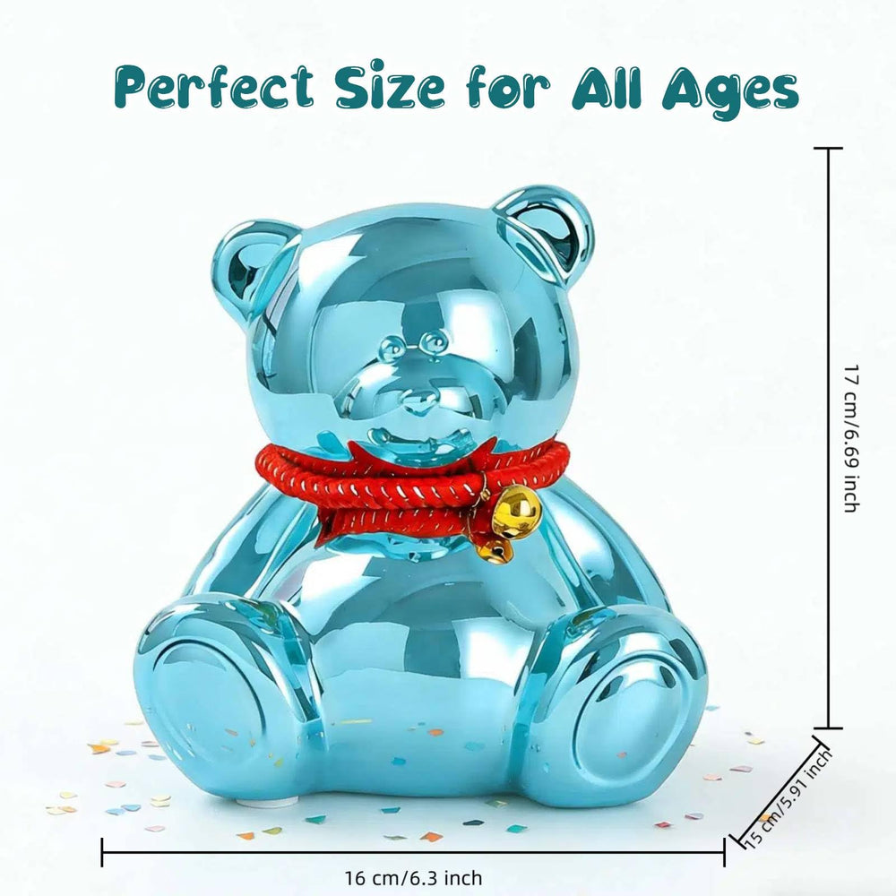 SOBEIT packaging-ready bear piggy bank comes foam-wrapped