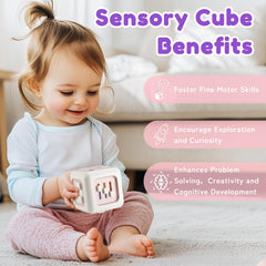 SOCBTNSO Busy Cube travel-friendly design fits car seats and planes.