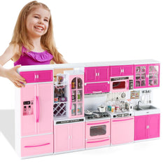 SOCBTNSO pink kitchen toy with lights and sounds sparks imaginative cooking play.