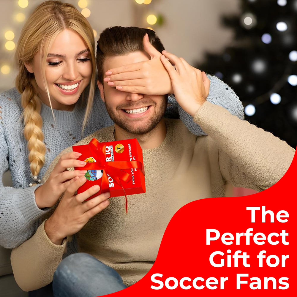 SOCCER IQ trivia question card featuring engaging prompts