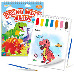 SOCOLER dinosaurs theme painting page for kids promotes color recognition
