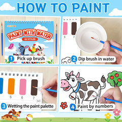 SOCOLER Farm painting page closeup shows thick paper holds vibrant watercolor.