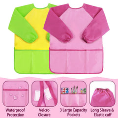 SOCOLER waterproof polyester kid apron protects clothes during messes