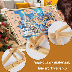 SoeKoa Puzzle Board Stand folded for compact storage