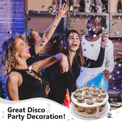 Soelomu shiny disco ball toppers elevate dessert presentation