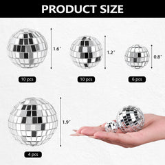 Soelomu disco balls 1.2-inch for cakes, elevating party sparkle.