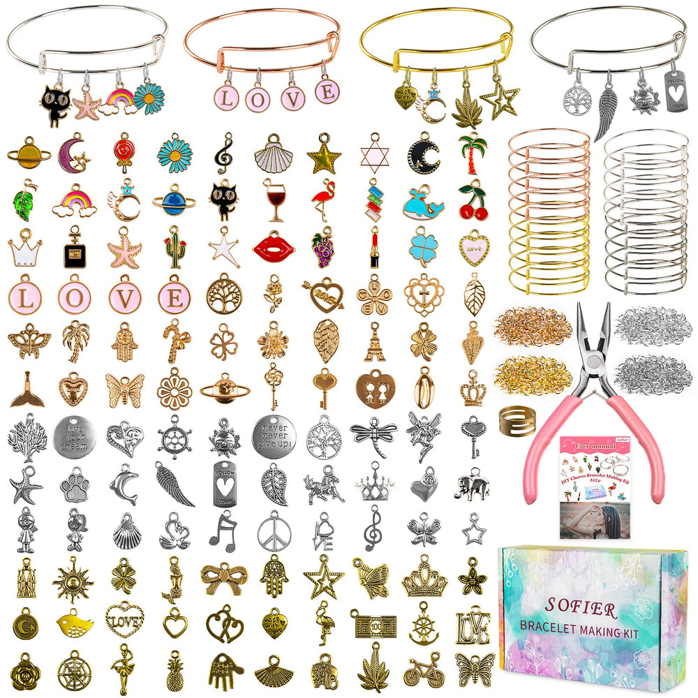 Sofier 542pcs bracelet kit box showing a complete DIY jewelry set for easy creativity