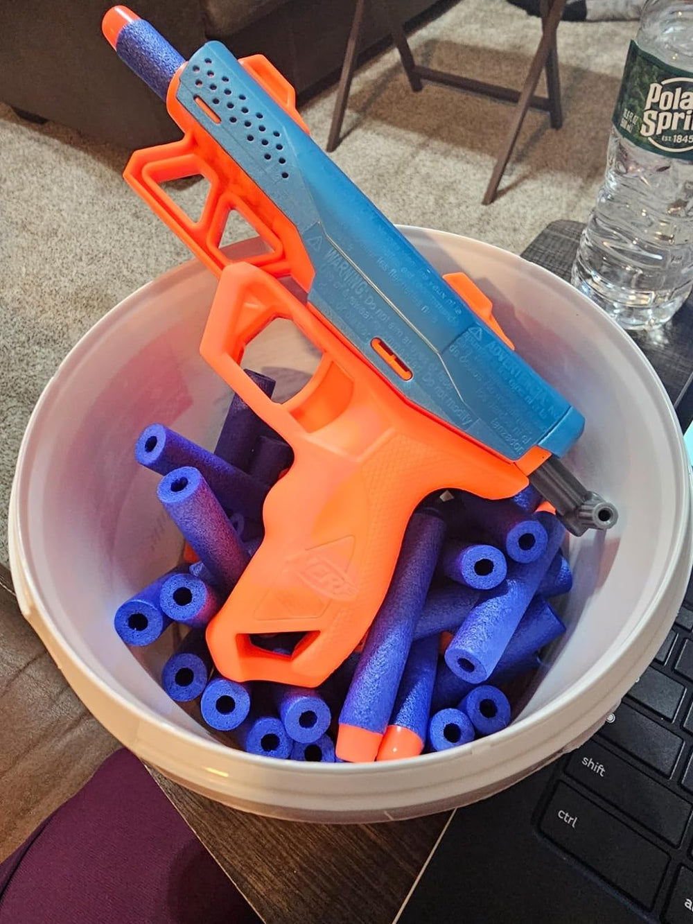 SOJUFOG close up of dimensions 2.83 by 0.47 inches for Nerf use