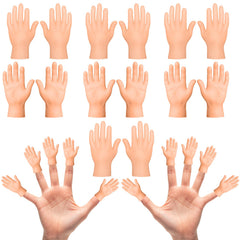 SOKRUXA pack of 30 tiny finger hands for fun puppet performances