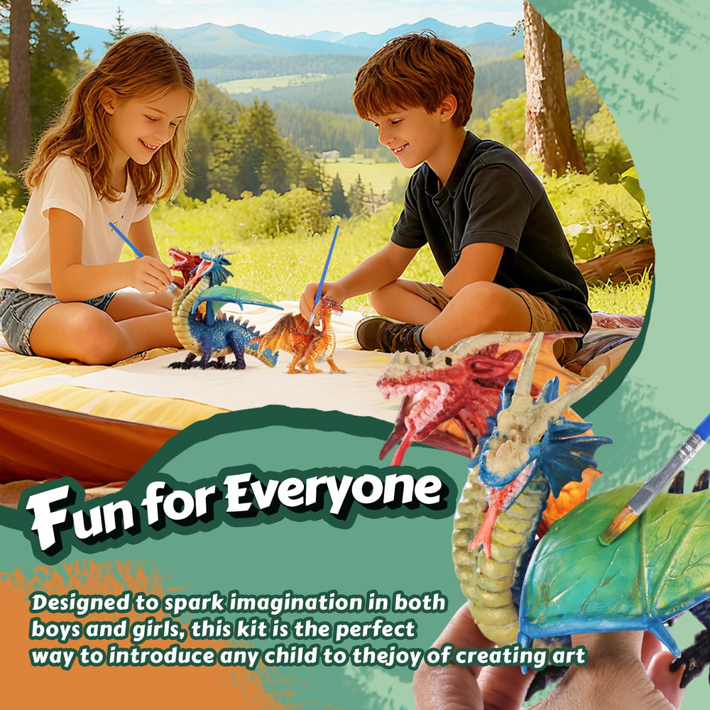 SOLDAY dragon figurines close-up showing painted wings for imaginative play