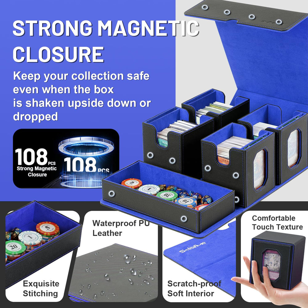 Solisifime four deck cases with covers for quick access and display