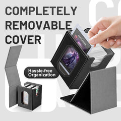 Solisifime trading card box PU leather exterior offers premium durability