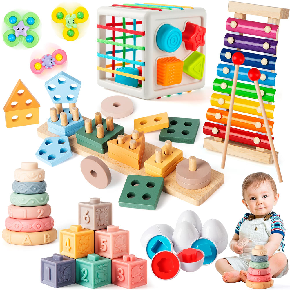 Somastung 7in1 Montessori building blocks enhance fine motor skills and color recognition