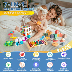 Somastung stacking rings set supports hand-eye coordination and spatial awareness