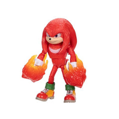 Sonic 3 Knuckles fire fists figure back view highlights sculpted detail.