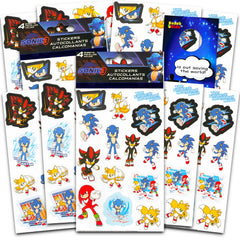 Sonic the Hedgehog deluxe sticker sheets for party favors and crafts.