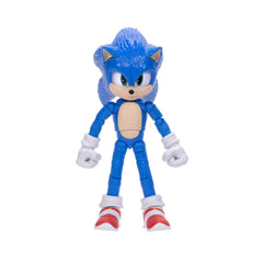 Sonic The Hedgehog 3 Movie 5-inch figure front view with movie-authentic details for display.