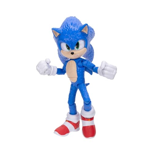 Tails The Hedgehog 3 Movie 5-inch figure in dynamic pose for versatile display.