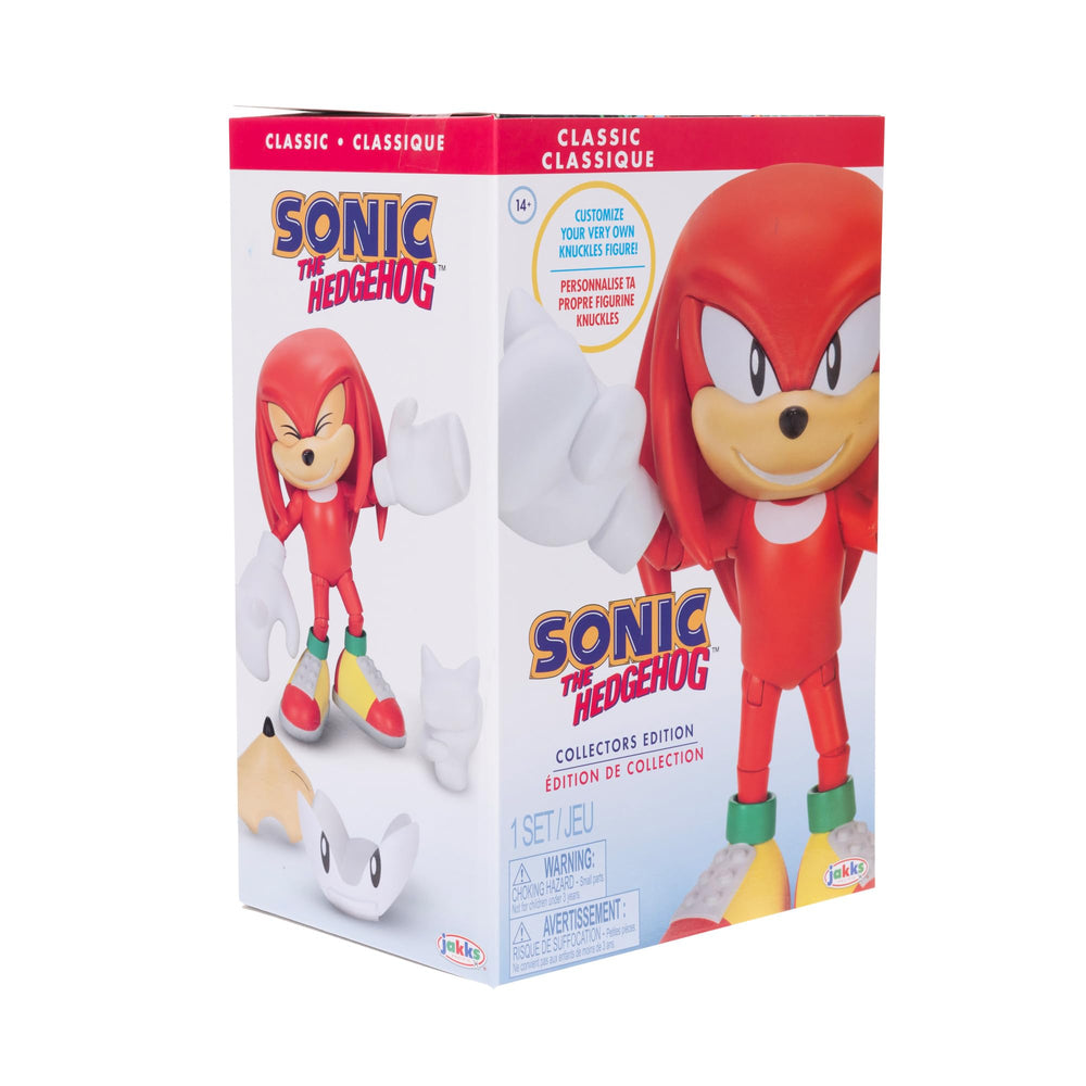 Sega licensed Knuckles packaging sticker validating authentic branding.