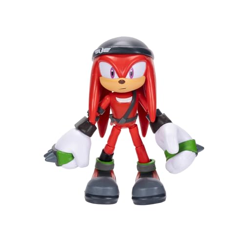 Detailed sculpt of Sonic Prime Knuckles enhances collectible display and show accuracy.