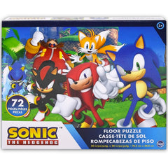 Completed Sonic puzzle showing Sonic, Knuckles, and Tails at 20in x 30in.