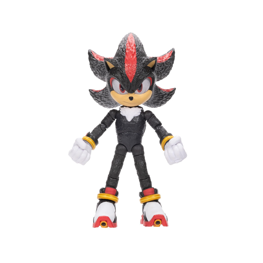 Sonic The Hedgehog Shadow 5-inch figure close-up with detailed sculpting for authentic movie look.