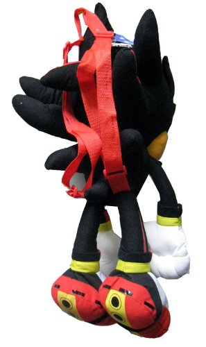 Sonic Shadow Backpack with back zipper pocket for small items.