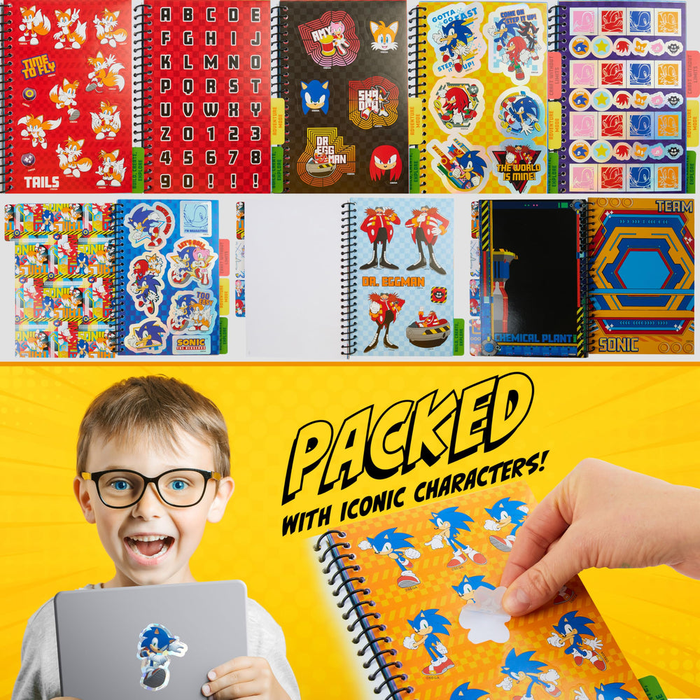 Sonic sticker sheets collection displays 28 sheets for versatile decorating and scrapbooking