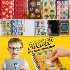 Sonic sticker sheets collection displays 28 sheets for versatile decorating and scrapbooking
