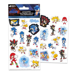 Prismatic and traditional Sonic stickers showcase classic characters for kids.