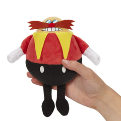 Sonic The Hedgehog Eggman plush side view highlighting soft touch and detailed stitching.