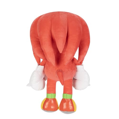 Sonic The Hedgehog Knuckles 18-inch plush face close-up with friendly expression