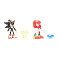 Sonic The Hedgehog Knuckles and Shadow 4-inch 2-pack with 11 articulation points for posing