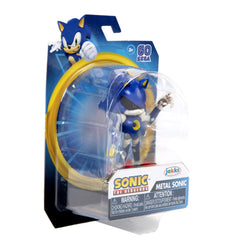 Sonic The Hedgehog Metal Sonic blue figure fits desk or display case.