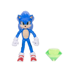 Sonic The Hedgehog Emerald Wave 3 front view action figure for display