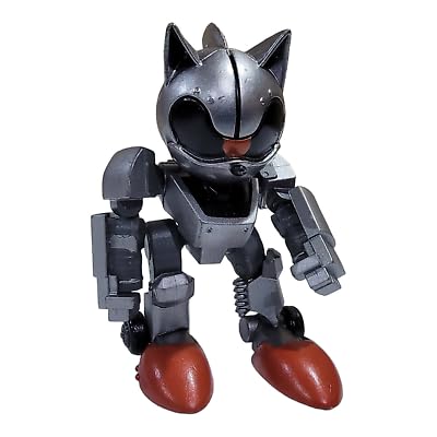 Sonic The Hedgehog Mecha Sonic mini figure close-up shows detailed craftsmanship for display