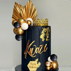 SONICEBUY gold happy birthday toppers add celebratory elegance to cakes.