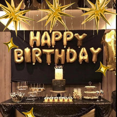 SONICEBUY gold star balloon backdrop for celebrations